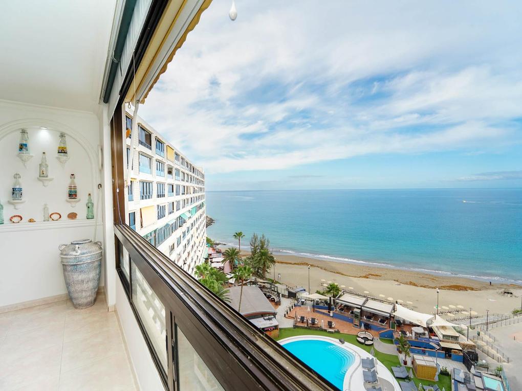Utsikt : Lägenhet , i första raden till salu  i Doñana,  Patalavaca, Gran Canaria med havsutsikt : Ref 05748-CA