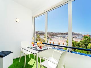 Terrasse : Studio à louer à Puerto Sol,  Puerto Rico, Gran Canaria  avec vues sur mer : Ref 05754-CA