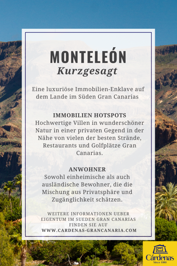 Monteleón ist eine luxuriöse Immobilien-Enklave auf dem Lande im Süden Gran Canarias 