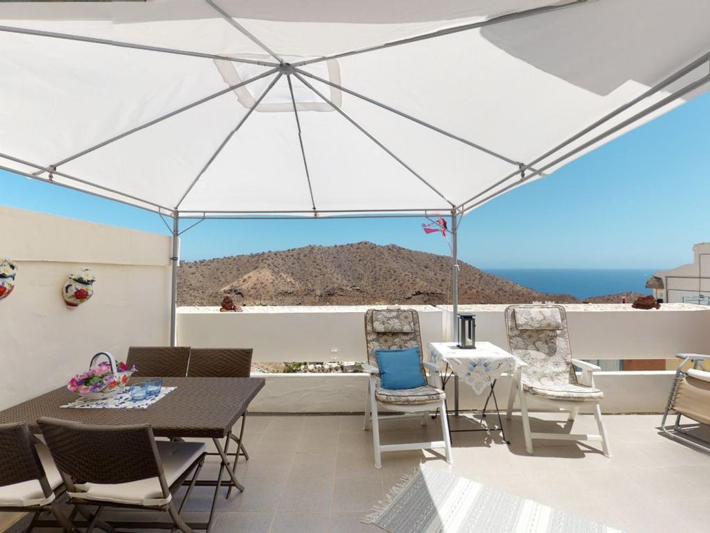 Terrasse : Leilighet  til salgs i Malibu,  Puerto Rico, Gran Canaria med havutsikt : Ref 05438-CA