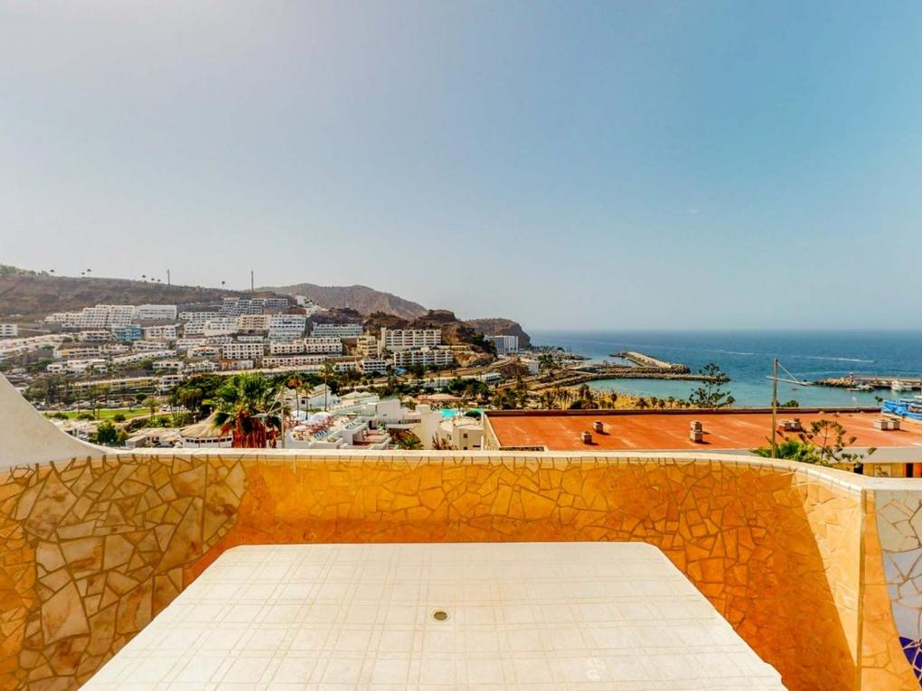 Terrasse : Leilighet  til salgs i Bellavista,  Puerto Rico, Gran Canaria med havutsikt : Ref 05466-CA