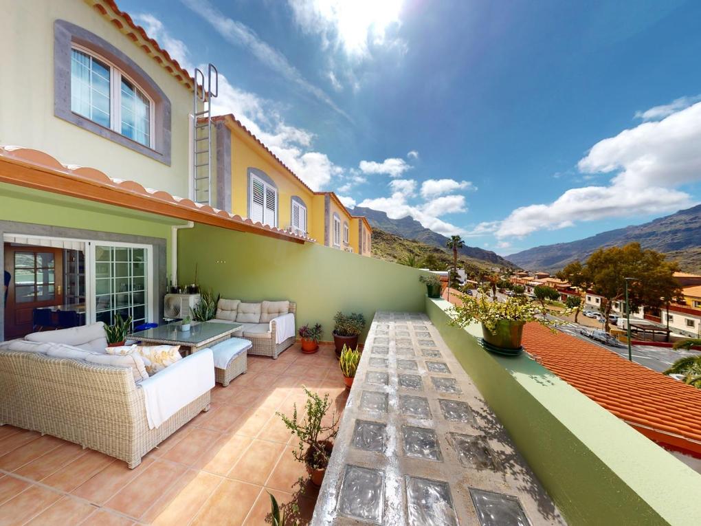 Terrace : Terraced house  for sale in  Mogán, Pueblo de Mogán, Gran Canaria  : Ref 05562-CA