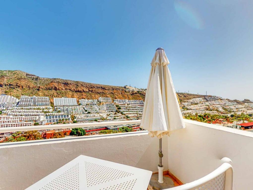 Terrasse : Apartment  zu kaufen in Canaima,  Puerto Rico, Gran Canaria mit Meerblick : Ref 05570-CA