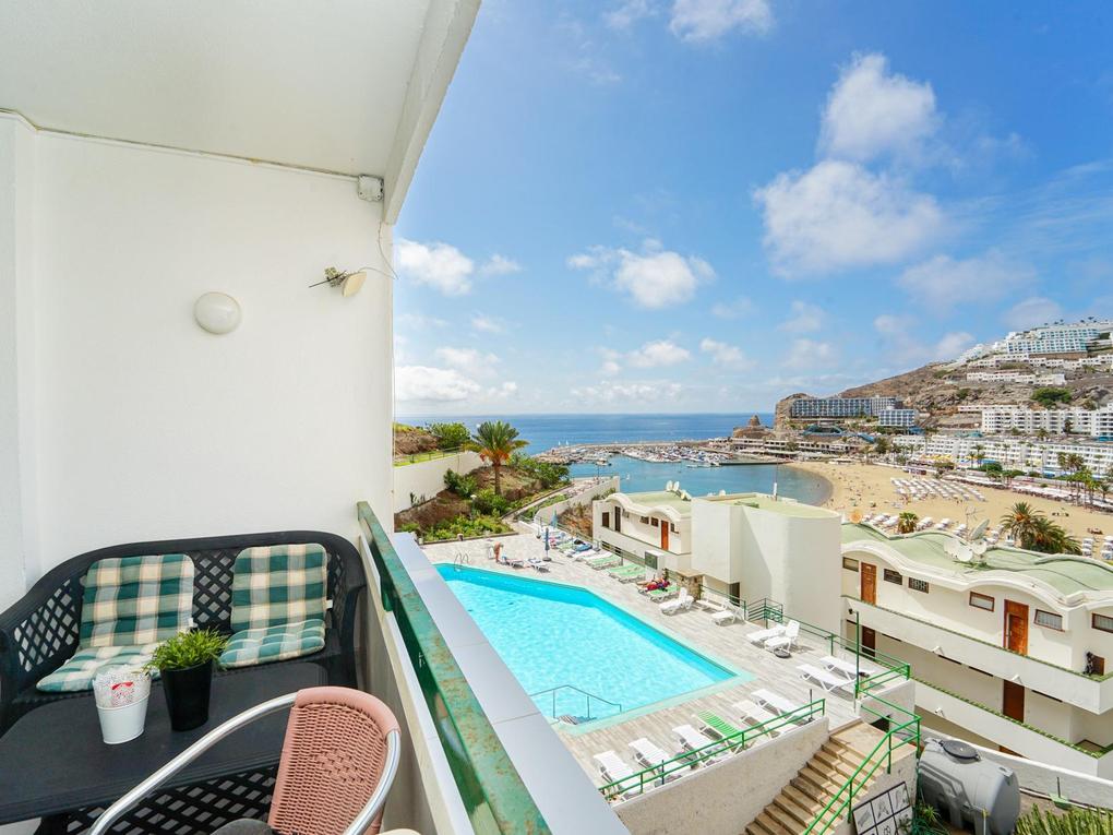 Terrasse : Apartment  zu kaufen in La Cascada,  Puerto Rico, Gran Canaria mit Meerblick : Ref 05845-CA