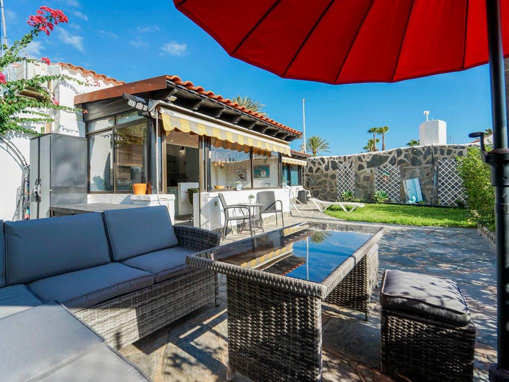 Terrasse : Bungalow  zu kaufen in Los Canarios I,  Arguineguín, Loma Dos, Gran Canaria  : Ref 05629-CA
