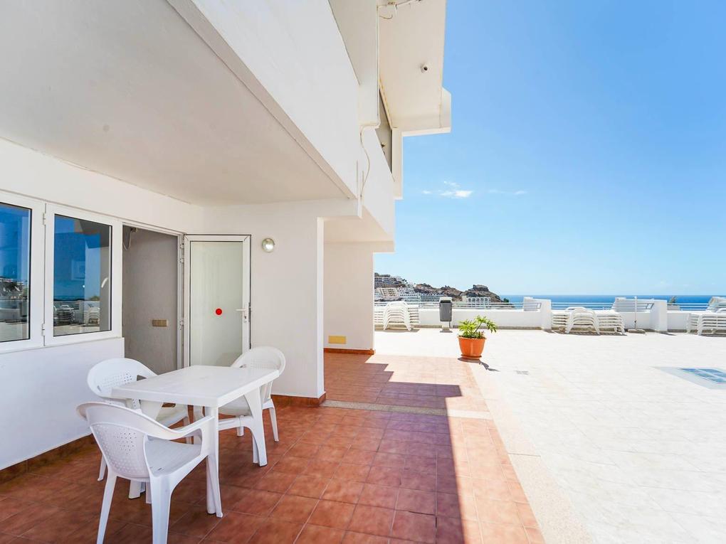 Terrace : Studio for sale in  Puerto Rico, Gran Canaria  with sea view : Ref 05630-CA