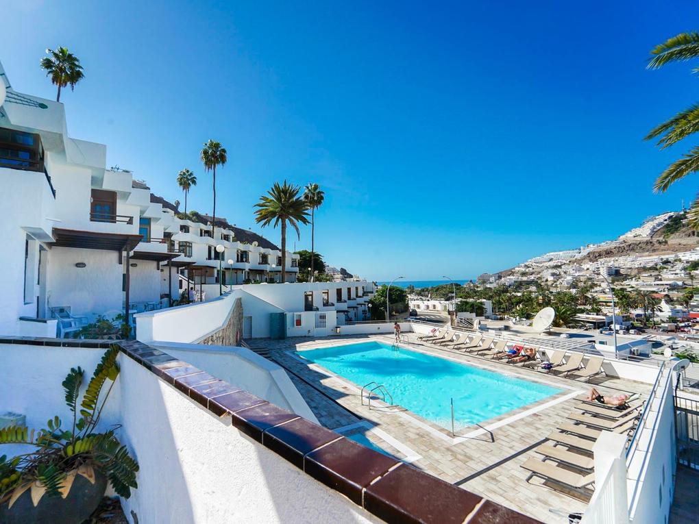 Zwembad : Duplexwoning te koop in Las Fresas,  Puerto Rico, Gran Canaria  met zeezicht : Ref 05658-CA