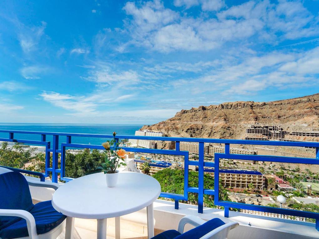 Terras : Appartement te koop in Vista Taurito,  Taurito, Gran Canaria  met zeezicht : Ref 05673-CA