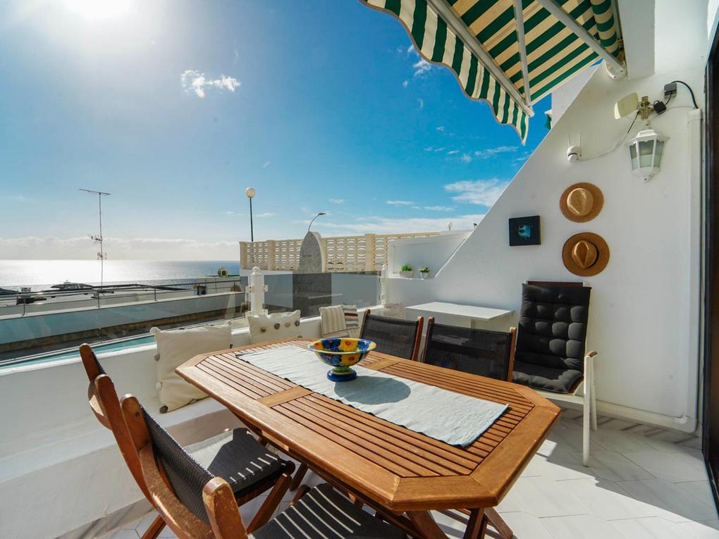 Terrasse : Appartement  en vente à Sanfe,  Puerto Rico, Gran Canaria avec vues sur mer : Ref 05680-CA