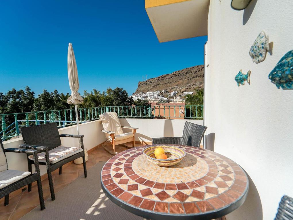 Terrasse : Leilighet  til salgs i Norias,  Mogán, Puerto y Playa de Mogán, Gran Canaria  : Ref 05698-CA