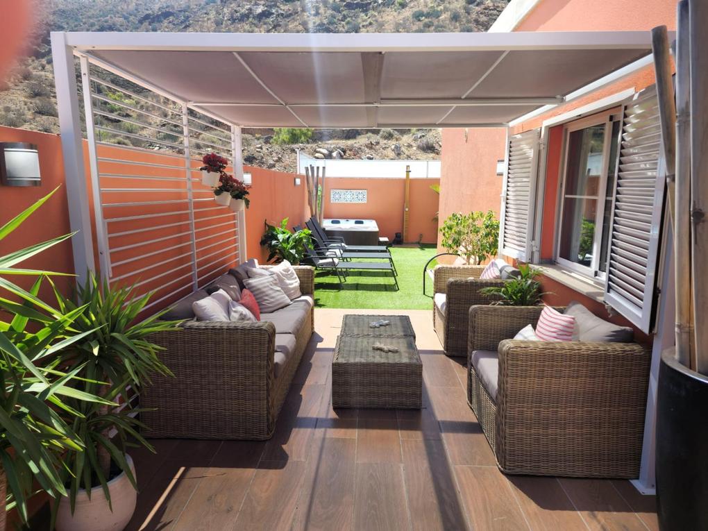 Terrasse : Penthouse leilighet  til salgs i Mirador del Valle,  Puerto Rico, Motor Grande, Gran Canaria  : Ref 05710-CA