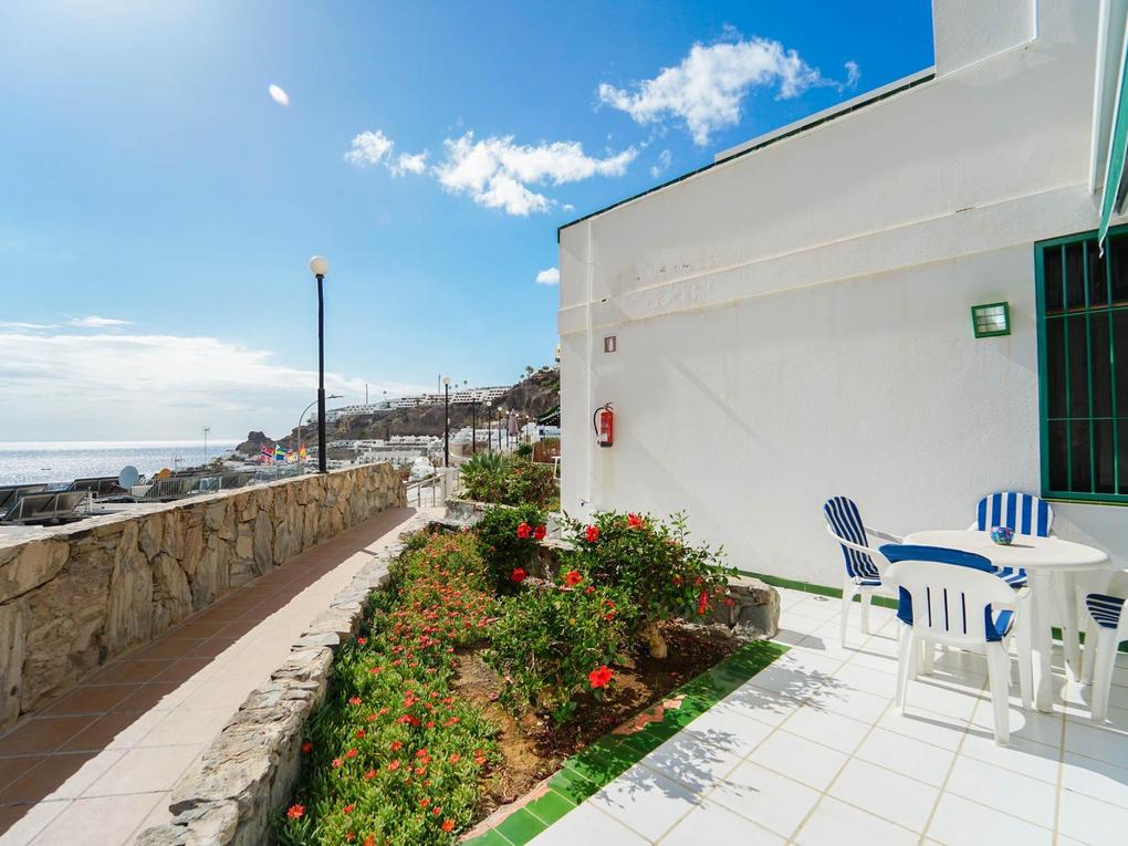 Terrasse : Apartment  zu kaufen in Halley,  Puerto Rico, Gran Canaria mit Meerblick : Ref 05749-CA