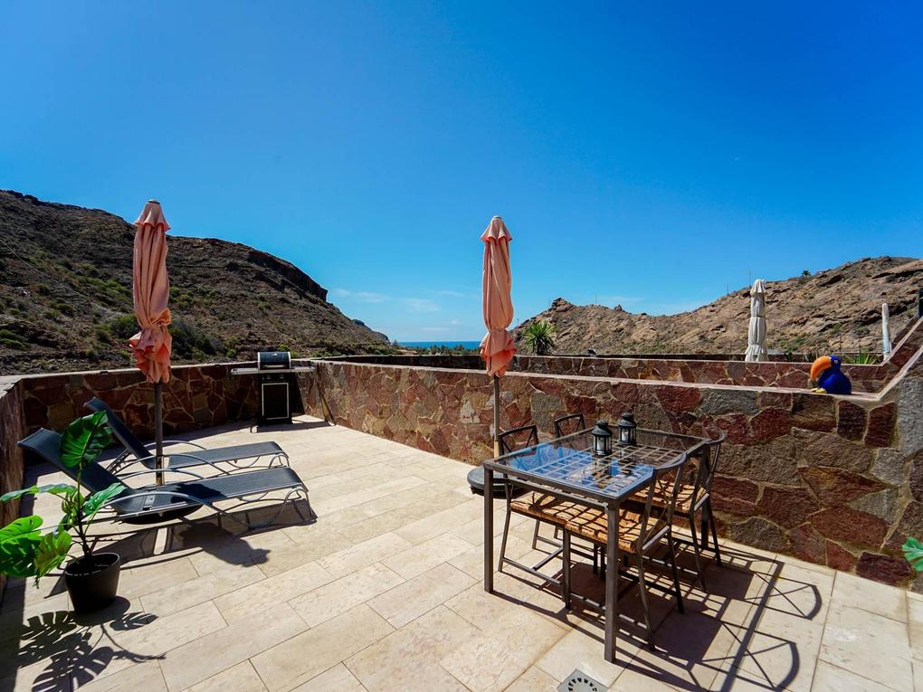 Terrasse : Dupleks  til salgs i Residencial Tauro,  Tauro, Gran Canaria med havutsikt : Ref 05736-CA