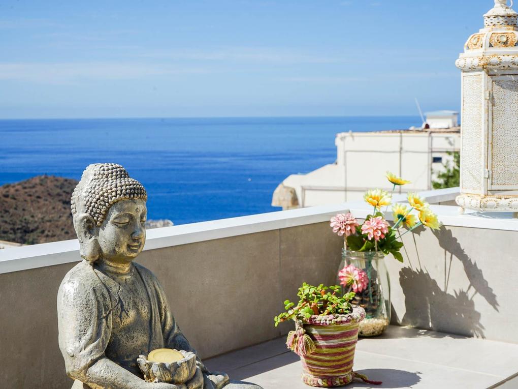 Terrasse : Appartement en vente à Malibu,  Puerto Rico, Barranco Agua La Perra, Gran Canaria  avec vues sur mer : Ref 05738-CA