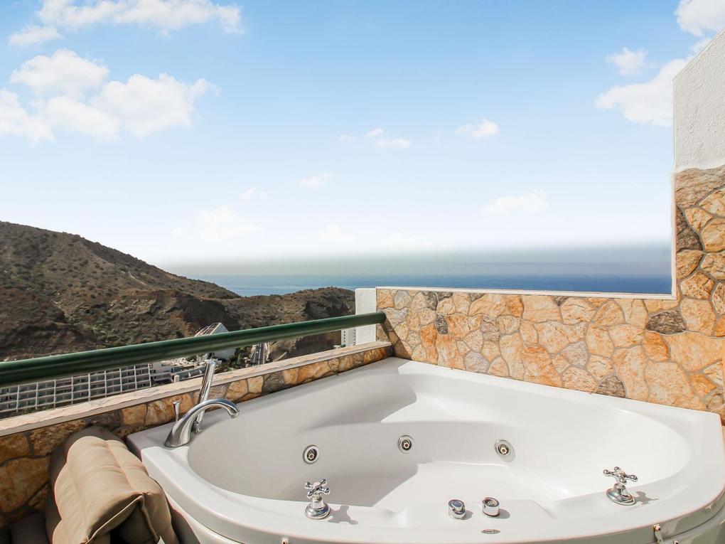Terrasse : Apartment zu kaufen in Corona Amarilla,  Puerto Rico, Gran Canaria  mit Meerblick : Ref 05741-CA