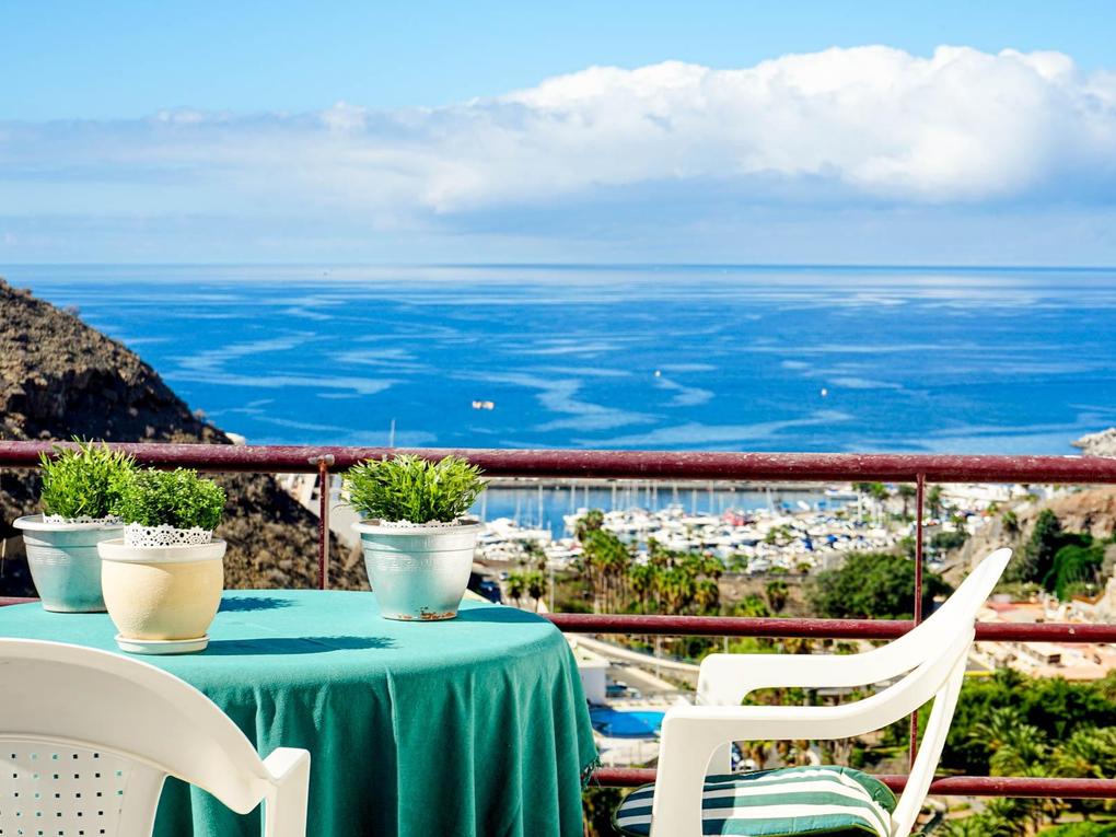 Terrasse : Leilighet  til salgs i Guanabara Park,  Puerto Rico, Gran Canaria med havutsikt : Ref 06017-CA