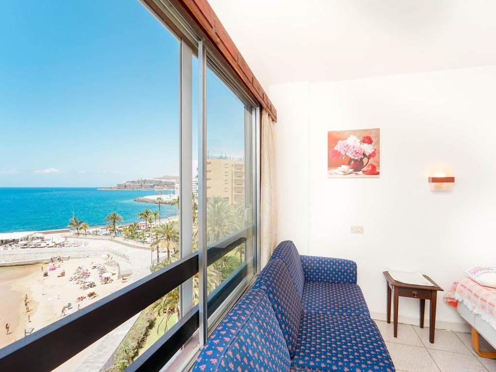 Sovrum : Lägenhet , i första raden till salu  i La Lajilla,  Arguineguín Casco, Gran Canaria med havsutsikt : Ref 05751-CA