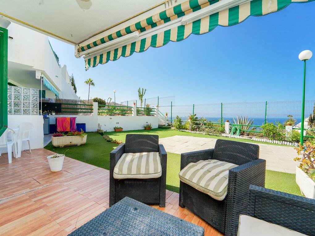 Terraza : Apartamento  en venta en Corona Rosa,  Puerto Rico, Barranco Agua La Perra, Gran Canaria con vistas al mar : Ref 05801-CA