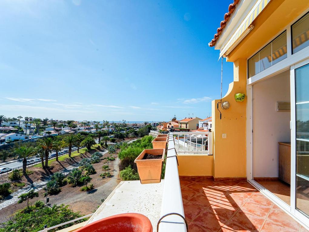 Terrasse : Apartment  zu kaufen in Loma Estrella,  Arguineguín, Loma Dos, Gran Canaria mit Meerblick : Ref 05843-CA