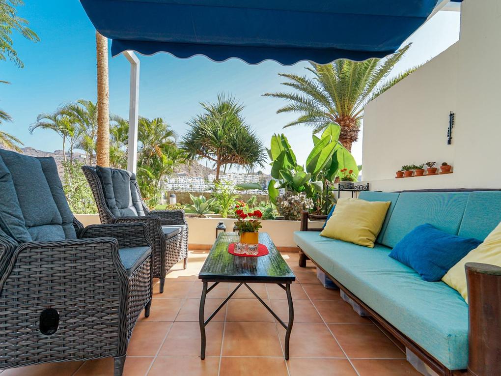 Terras : Appartement te koop in Suite Monte Golf,  Playa del Cura, Gran Canaria  met zeezicht : Ref 05835-CA