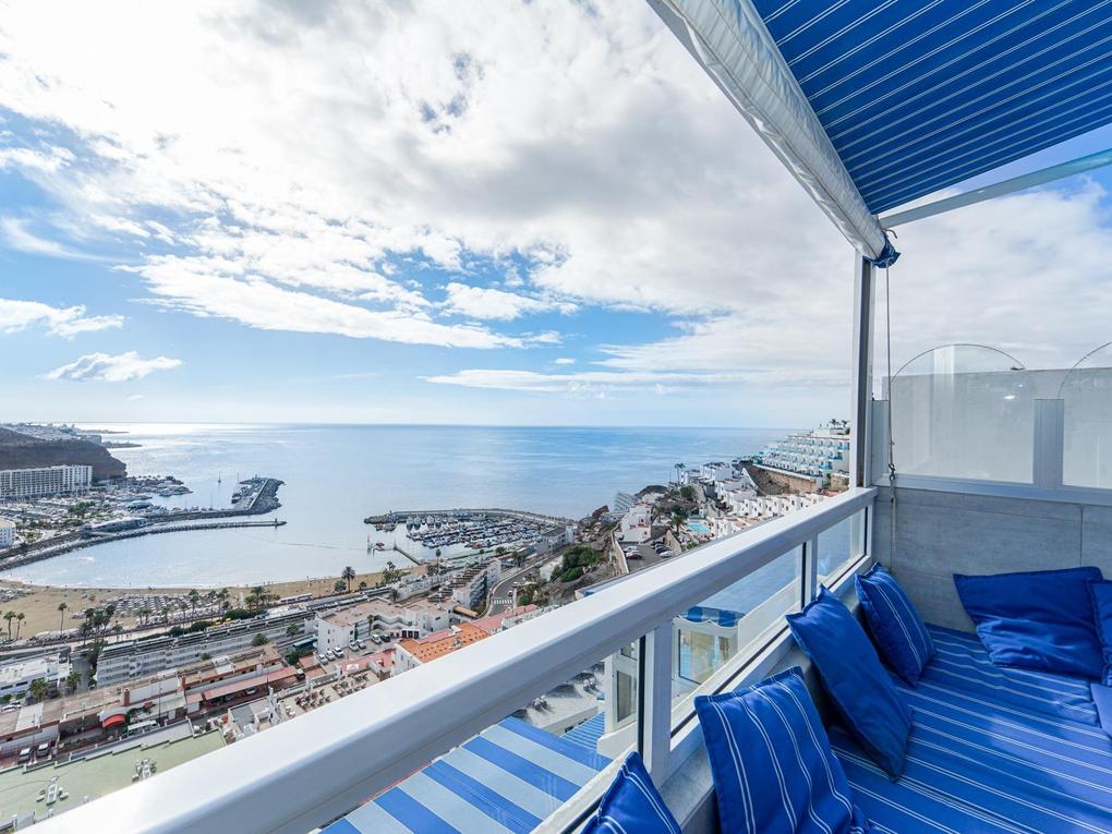 Terrasse : Apartment  zu kaufen in Bahia Azul,  Puerto Rico, Gran Canaria mit Meerblick : Ref 05857-CA