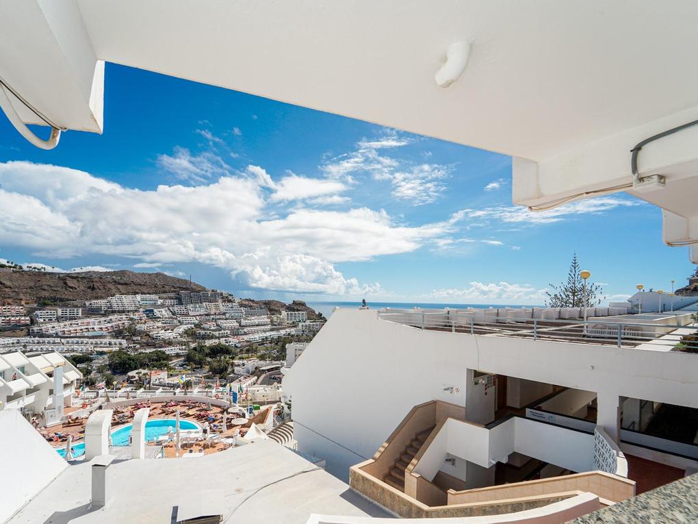 Terrasse : Studioleilighet til salgs i Puerto Plata,  Puerto Rico, Gran Canaria  med havutsikt : Ref 05919-CA
