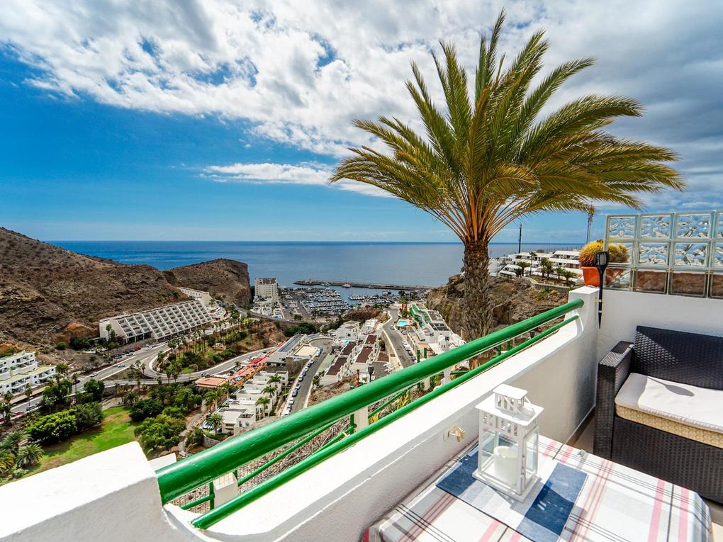 Terras : Appartement  te koop in Corona Rosa,  Puerto Rico, Barranco Agua La Perra, Gran Canaria met zeezicht : Ref 05920-CA