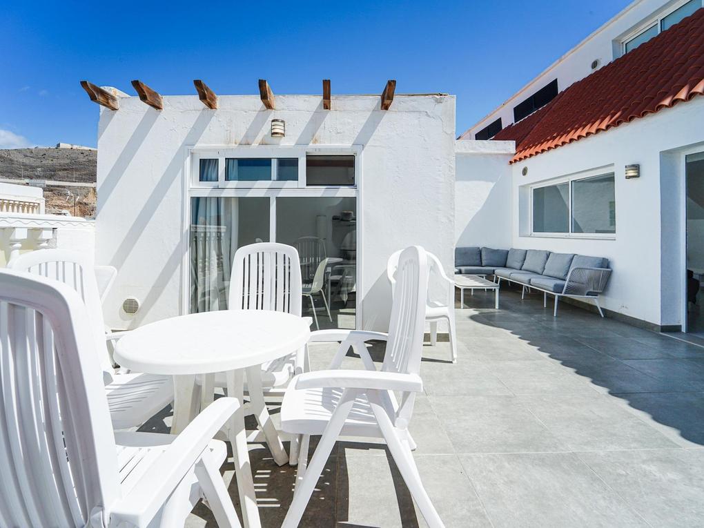Terrass : Lägenhet till salu  i Los Caideros,  Los Caideros-Anfi del Mar, Gran Canaria  med havsutsikt : Ref 05949-CA
