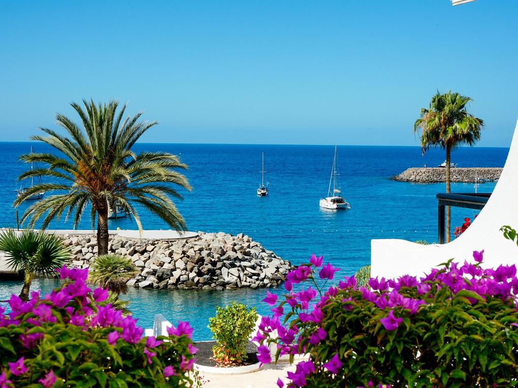 Terrasse : Leilighet til salgs i  Patalavaca, Gran Canaria , I første strandlinje med havutsikt : Ref 05961-CA