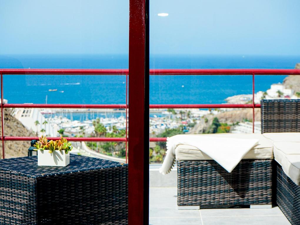 Terrasse : Appartement en vente à Guanabara Park,  Puerto Rico, Gran Canaria  avec vues sur mer : Ref 05995-CA