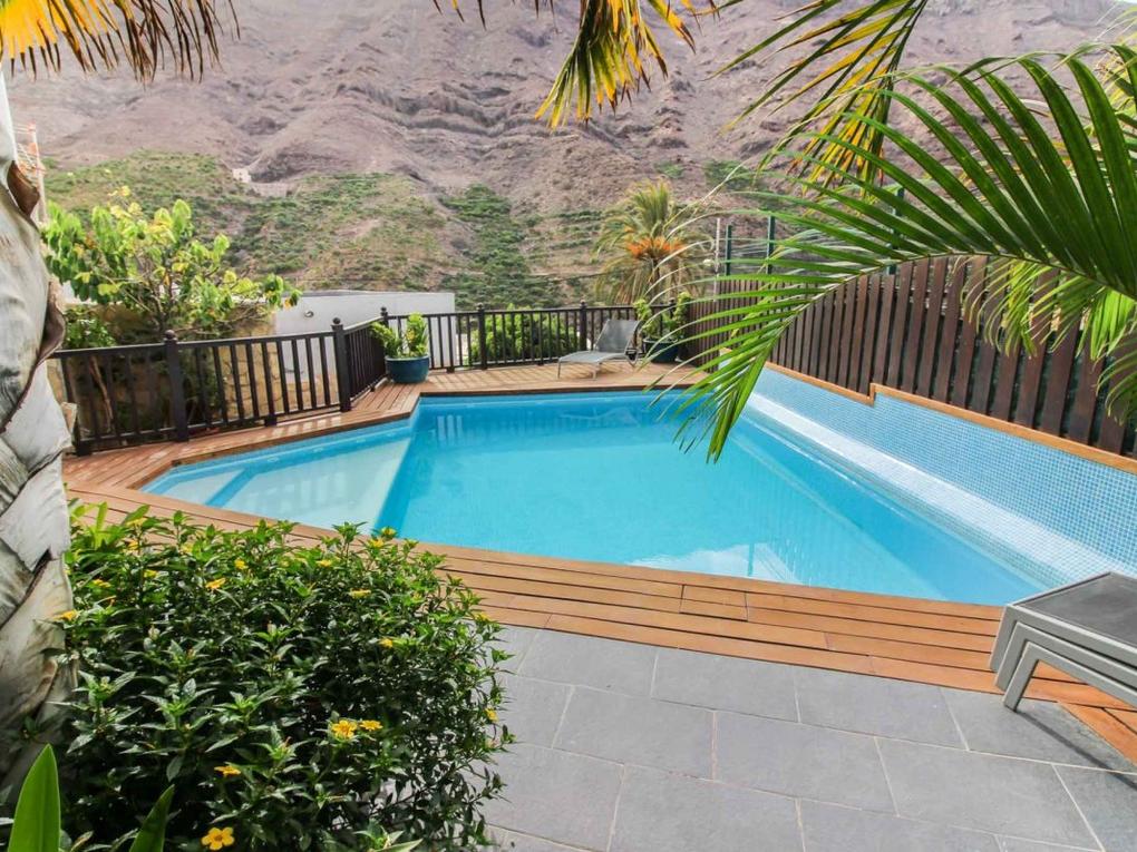 Swimming pool : House for sale in  Mogán, Barranco de Mogán, Gran Canaria  with garage : Ref 4197-RK