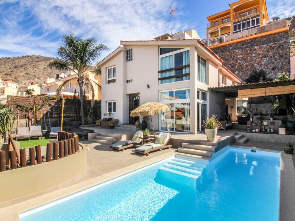 Fassade : Haus  zu kaufen in  Arguineguín, Loma Dos, Gran Canaria mit Meerblick : Ref 4338-RK