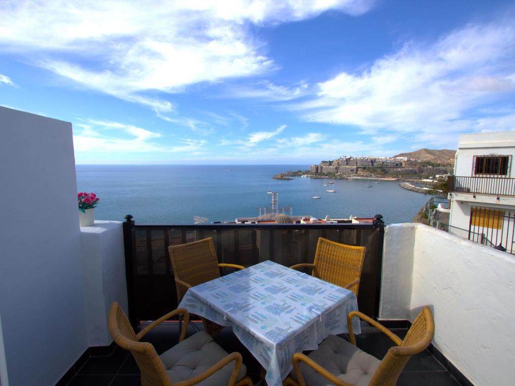 Balcon : Appartement en vente à  Arguineguín, Loma Dos, Gran Canaria  avec vues sur mer : Ref A854A