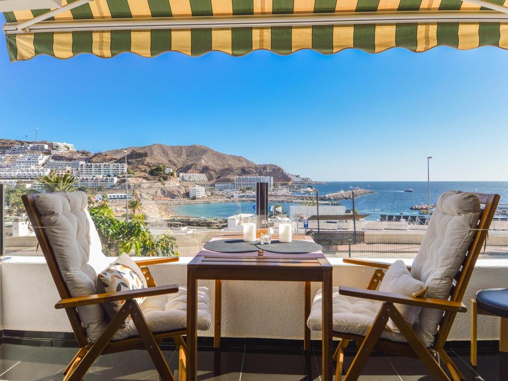 Terras : Appartement , direct aan het water te koop in  Puerto Rico, Gran Canaria met zeezicht : Ref S0141