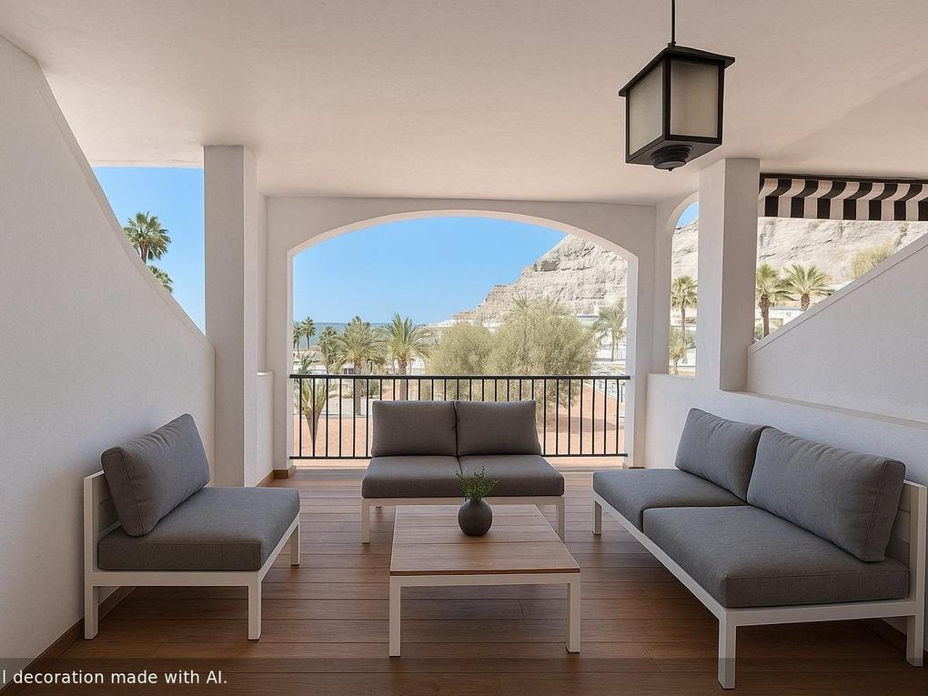 Terrasse : Appartement en vente à  Playa del Cura, Gran Canaria  avec vues sur mer : Ref S0206