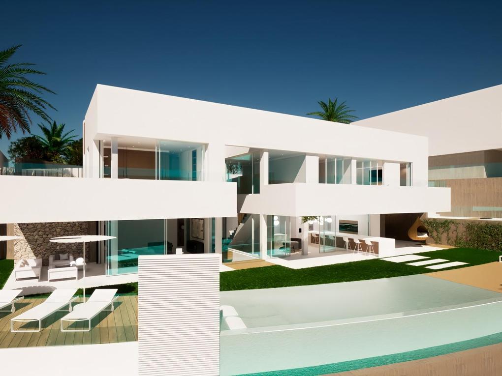 Gevel : Luxe villa te koop in  Salobre Golf, Gran Canaria  met zeezicht : Ref 5-4J