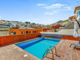 Svømmebasseng : Dupleks  til salgs i  Arguineguín, Loma Dos, Gran Canaria med havutsikt : Ref 05463-CA