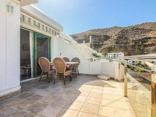Terraza : Apartamento en venta en Aquacanis,  Puerto Rico, Gran Canaria  con vistas al mar : Ref 05477-CA