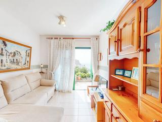 Woonkamer : Appartement te koop in Los Veleros,  Puerto Rico, Barranco Agua La Perra, Gran Canaria  met zeezicht : Ref 05501-CA