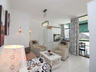 Woonkamer : Appartement te koop in Halley,  Puerto Rico, Barranco Agua La Perra, Gran Canaria  met zeezicht : Ref 05529-CA