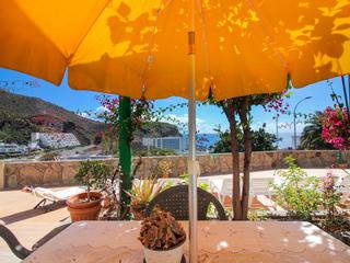 Terrasse : Apartment zu kaufen in Los Veleros,  Puerto Rico, Barranco Agua La Perra, Gran Canaria  mit Meerblick : Ref 05557-CA
