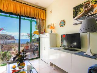 Wohnzimmer : Apartment zu kaufen in Los Veleros,  Puerto Rico, Barranco Agua La Perra, Gran Canaria  mit Meerblick : Ref 05557-CA