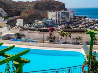 Swimming pool : Apartment for sale in Los Veleros,  Puerto Rico, Barranco Agua La Perra, Gran Canaria  with sea view : Ref 05576-CA