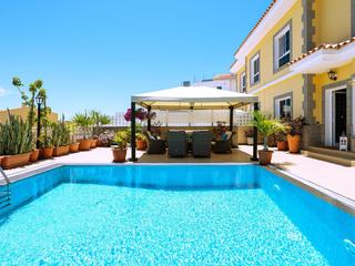 Zwembad : Twee-onder-één-kap  te koop in  Arguineguín, Loma Dos, Gran Canaria met garage : Ref 05613-CA
