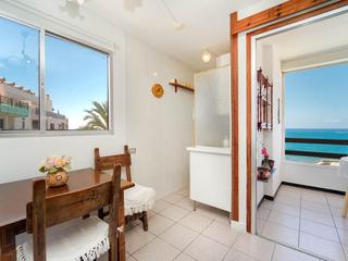Salon/salle à manger : Appartement , en première ligne en vente à La Lajilla,  Arguineguín Casco, Gran Canaria avec vues sur mer : Ref 05751-CA