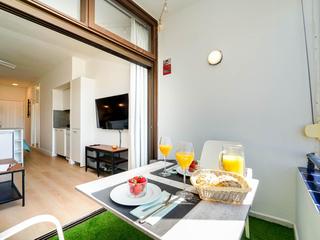 Terrasse : Studio à louer à Puerto Sol,  Puerto Rico, Gran Canaria  avec vues sur mer : Ref 05754-CA