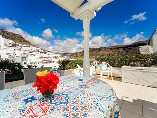Terras : Appartement  te koop in Puerto de Mogan,  Mogán, Puerto y Playa de Mogán, Gran Canaria met zeezicht : Ref 05858-CA