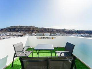 Terraza : Apartamento en venta en Canaima,  Puerto Rico, Gran Canaria  con vistas al mar : Ref 05859-CA