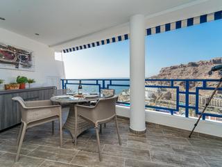Terraza : Apartamento  en venta en Vista Taurito,  Taurito-Playa de Mogán, Gran Canaria con vistas al mar : Ref 05868-CA