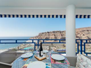 Terraza : Apartamento  en venta en Vista Taurito,  Taurito-Playa de Mogán, Gran Canaria con vistas al mar : Ref 05868-CA